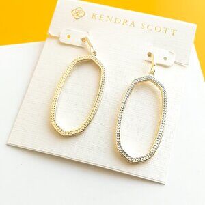 Elle Open Frame Gold Drop Earrings by Kendra Scott